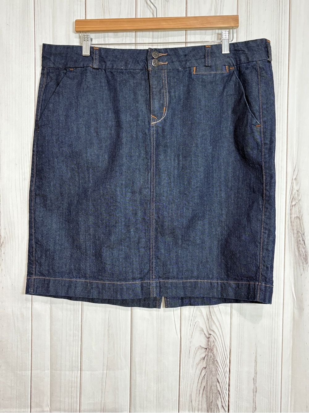 Old Navy Blue Dark Wash Denim Pencil Skirt